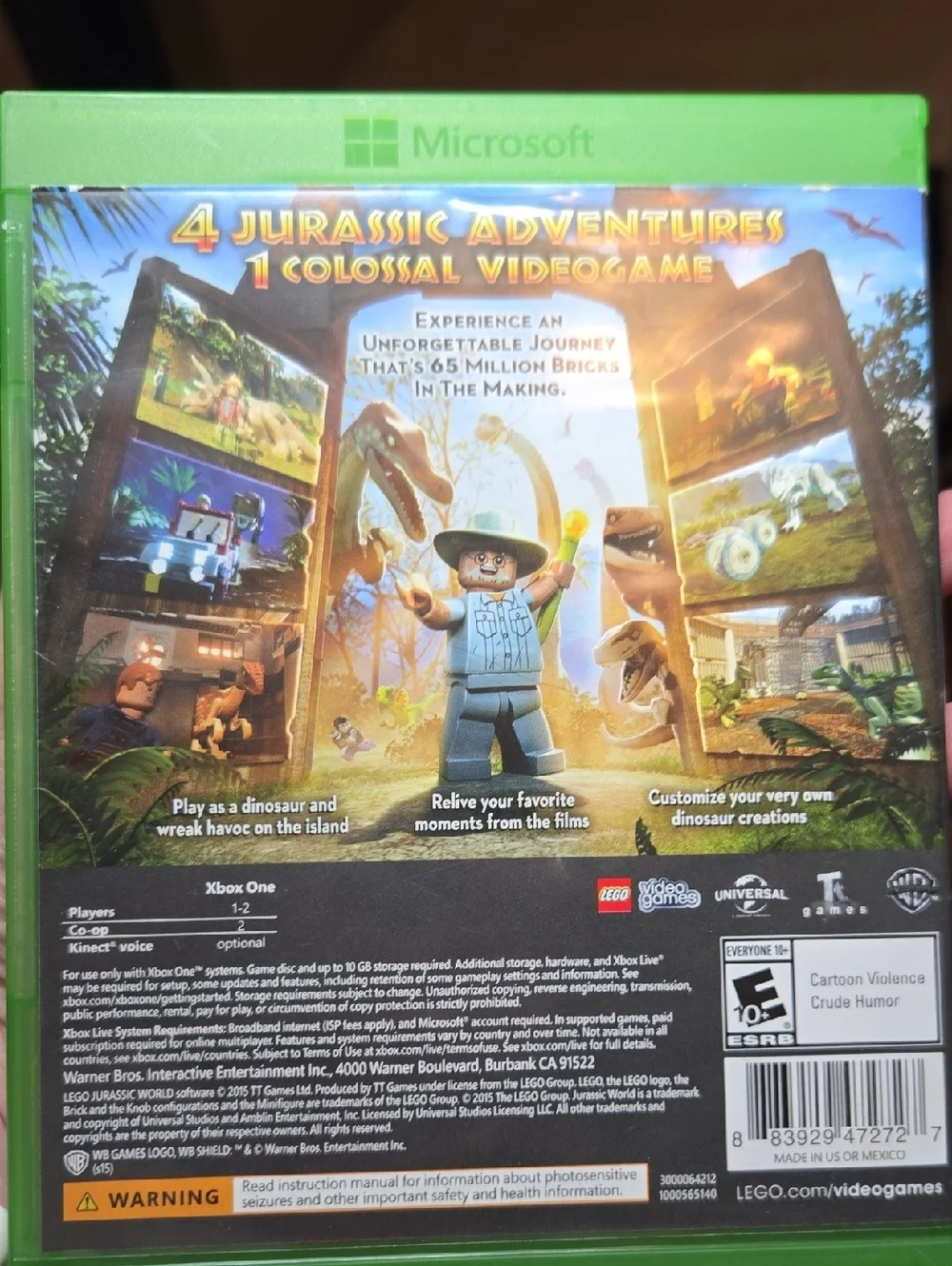 Lego Jurassic World For Xbox One Used